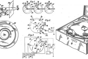 Sistema de fonovisión. De izquierda a derecha: patentes nº 289104, nº 292632 y nº 324049